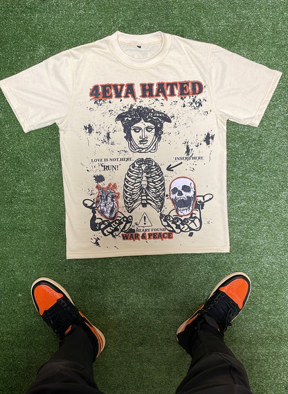 War & Peace T-Shirt Tan/Orange