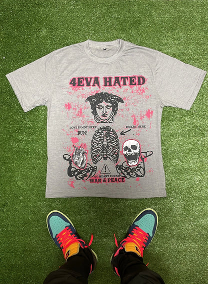 War & Peace T-Shirt Gray/Pink