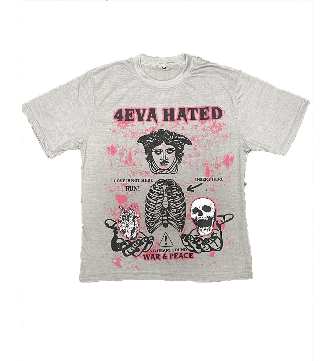 War & Peace T-Shirt Gray/Pink