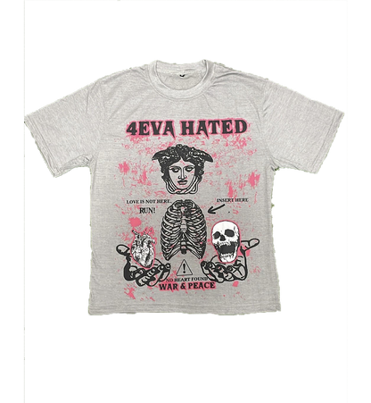 War & Peace T-Shirt Gray/Pink