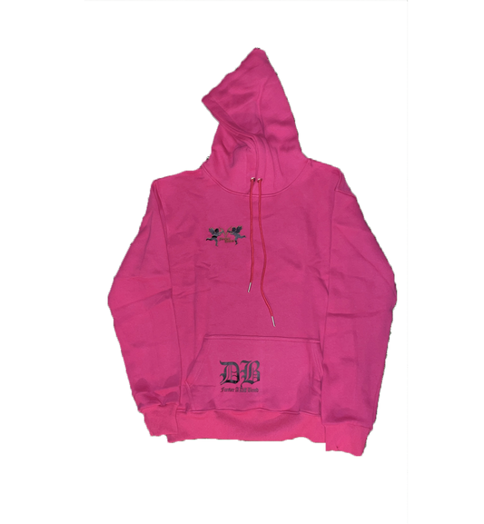 4Eva Hated Wings Hoodie Pink