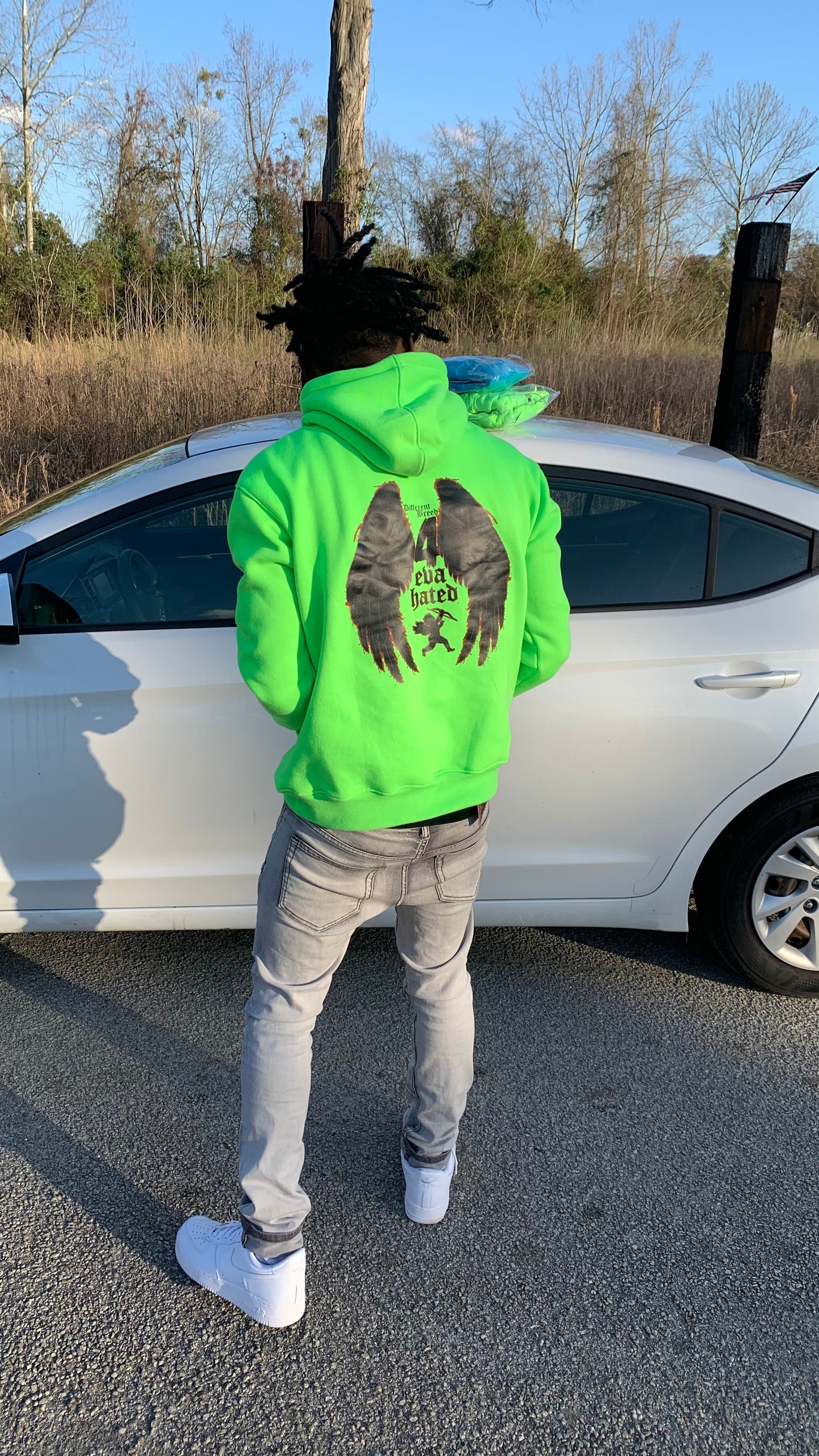 Slime Green "Wings" Hoodie